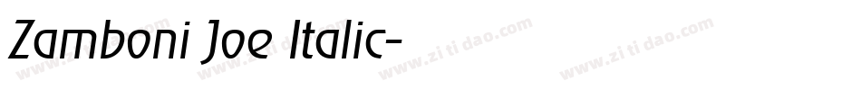 Zamboni Joe Italic字体转换